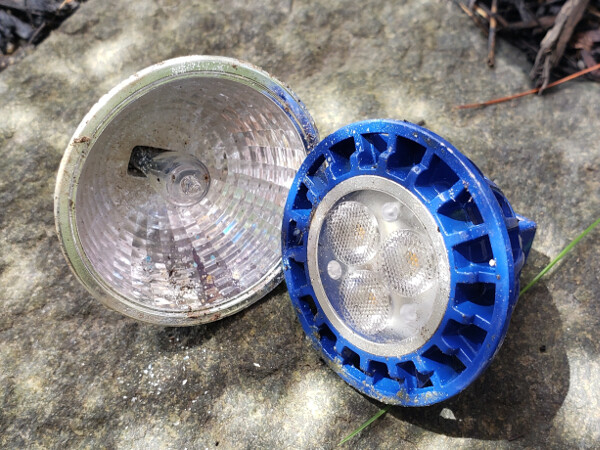 Incandescent bulbs replaced with modern LED bulbs